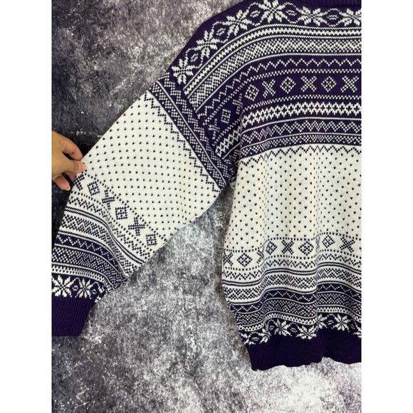 Vintage American Pride Sweater Womens Medium Fair Isle Indie Nordic Retro Y2K US - Picture 10 of 11